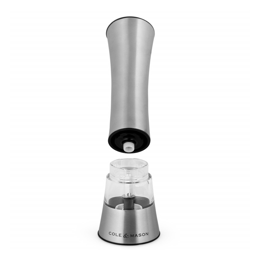 Cole&Mason - Ηλεκτρικό salt or pepper grinder BURFORD 4xAAA 18 cm ματ χρώμιο