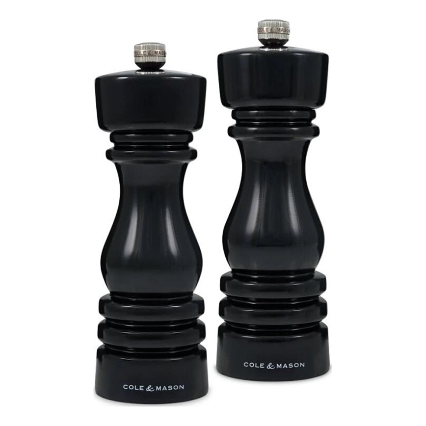 Cole&Mason - Μύλος αλατιού και πιπεριού LONDON 2 τμχ 18 cm οξιά/μαύρο