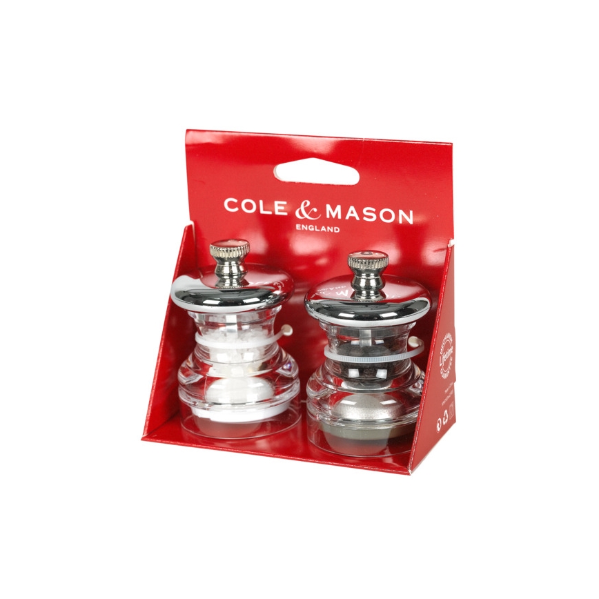 Cole&Mason - Σετ μύλοι αλατιού και πιπεριού BUTTON 2 τμχ 6,5 cm