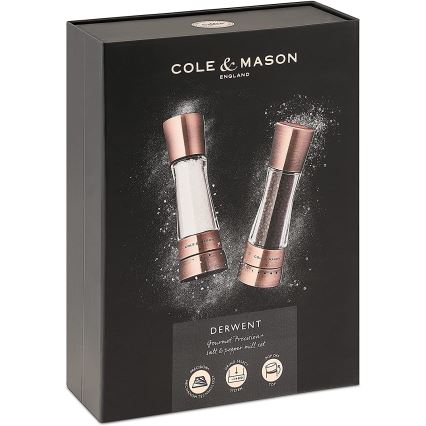 Cole&Mason - Σετ μύλοι αλατιού και πιπεριού DERWENT 2 τμχ 19 cm χάλκινοι