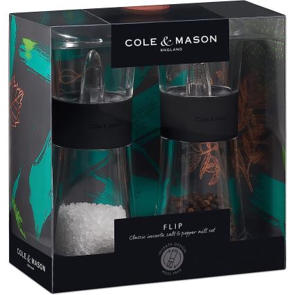 Cole&Mason - Σετ μύλοι αλατιού και πιπεριού FLIP 2 τμχ 15,4 cm μαύρο