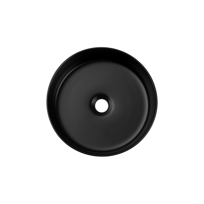 COMAD BEYOND 2 BLACK ( E-6565 ) - Νιπτήρας μπάνιου BEYOND διάμετρος 36 cm κεραμικό/ματ μαύρο