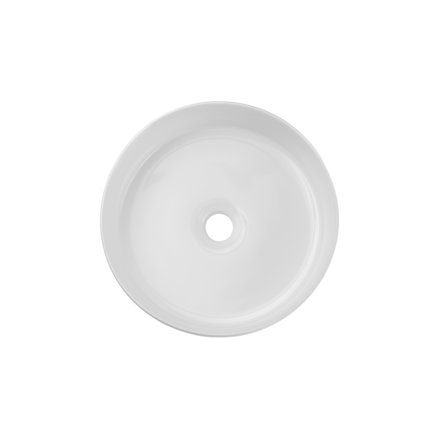 COMAD BEYOND 2 WHITE ( E-6565 ) - Νιπτήρας μπάνιου BEYOND διάμετρος 36 cm κεραμικό/γυαλιστερό λευκό