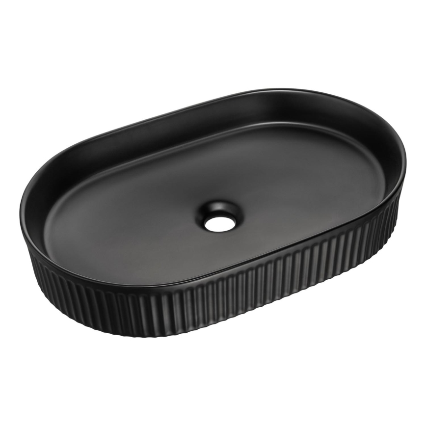 COMAD BEYOND 3 BLACK ( E-6531 ) - Νιπτήρας μπάνιου BEYOND 56x36 cm κεραμικό/ματ μαύρο