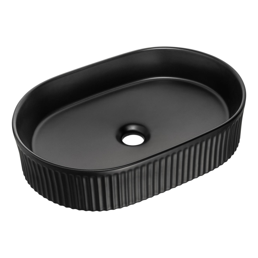 COMAD BEYOND 5 BLACK ( E-6564 ) - Νιπτήρας μπάνιου BEYOND 48x32,5 cm κεραμικό/ματ μαύρο
