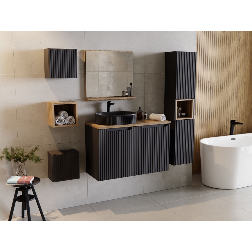 COMAD BEYOND 5 BLACK ( E-6564 ) - Νιπτήρας μπάνιου BEYOND 48x32,5 cm κεραμικό/ματ μαύρο