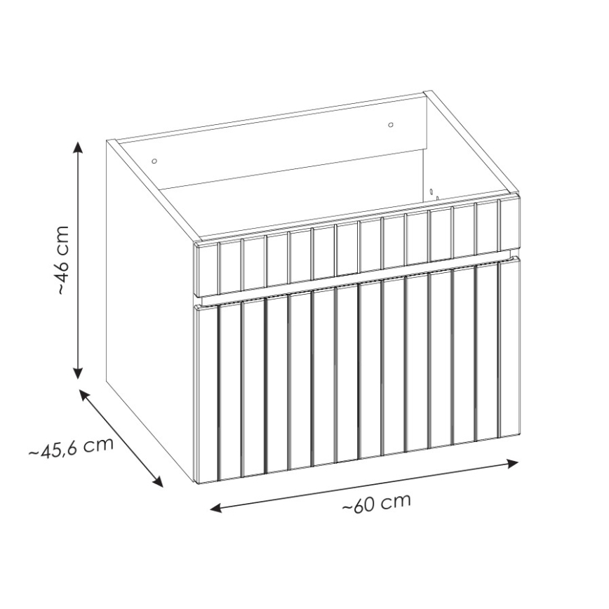 COMAD ICONIC CASHMERE 82-60-D-1S - Ντουλάπι κάτω από νιπτήρα ICONIC 46×60 εκ., μπεζ
