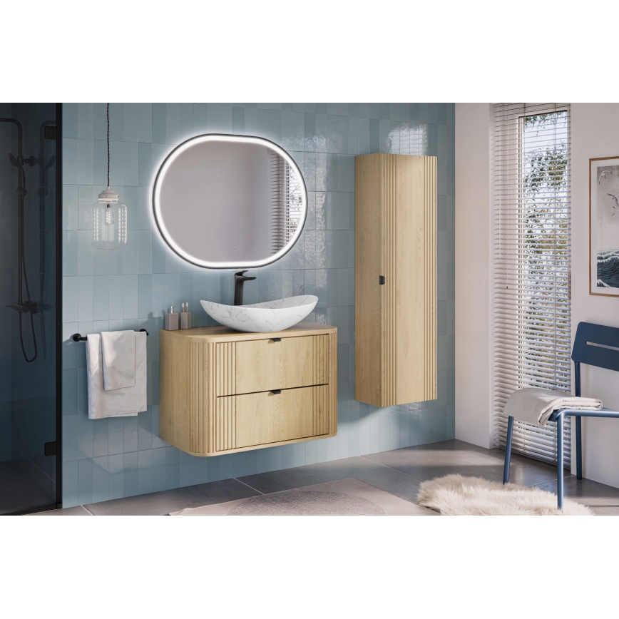 COMAD OVALIA CREMONA 82-80-46-2S - Έπιπλο μπάνιου κάτω από νιπτήρα OVALIA 52x80 cm, σε δρυς Cremona