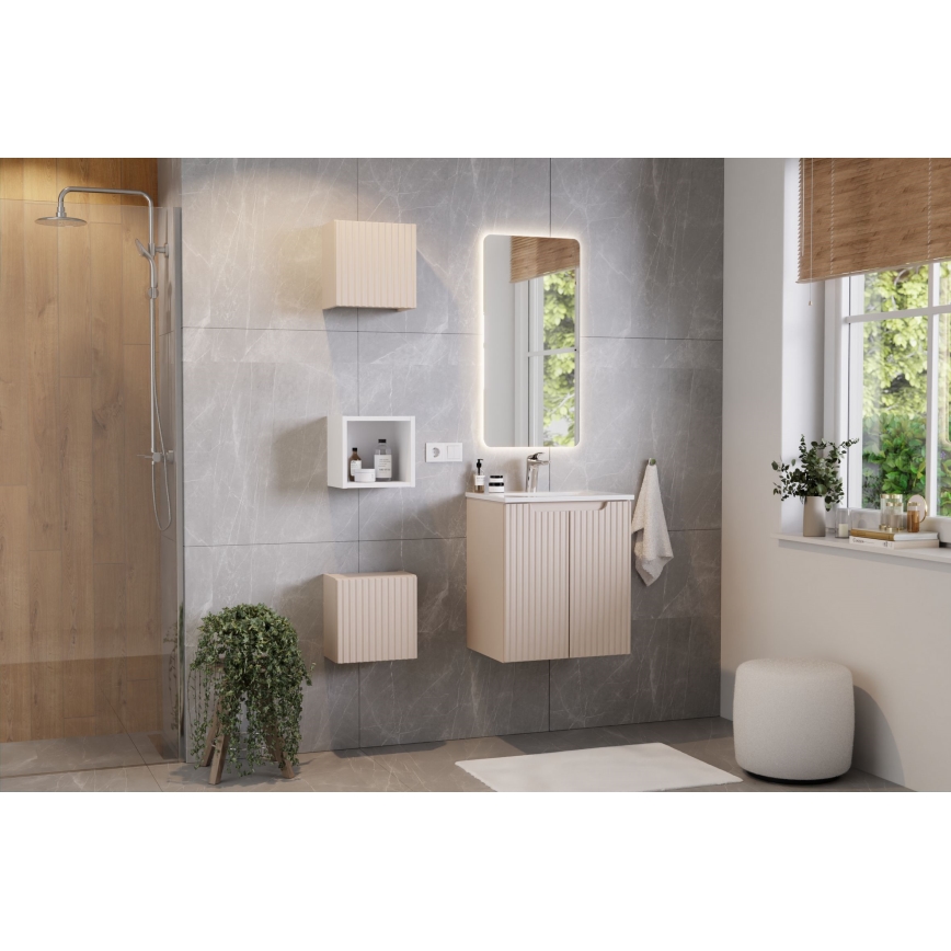 COMAD SKY 3 50CM ( E-8099-3-50 ) - Ένθετος νιπήρας μπάνιου SKY 51x40 cm κεραμικός/γυαλιστερό λευκό