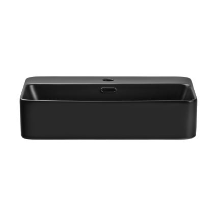 COMAD TRUST 2 BLACK ( E-6282 ) - Νιπτήρας μπάνιου TRUST 55x38 cm κεραμικός/ματ μαύρο