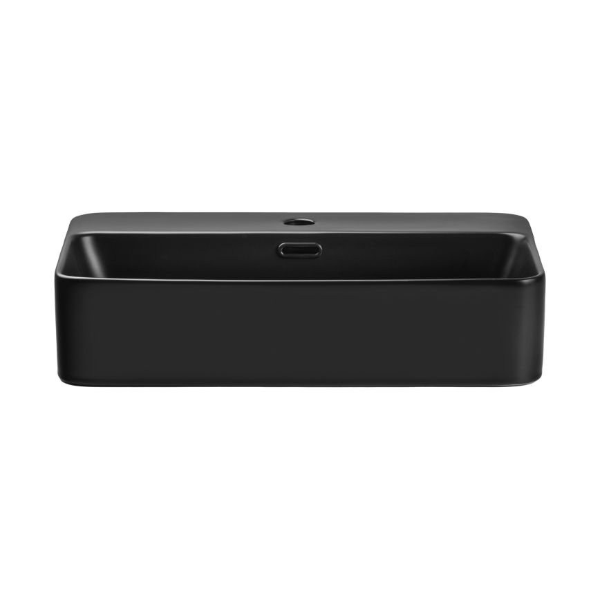 COMAD TRUST 2 BLACK ( E-6282 ) - Νιπτήρας μπάνιου TRUST 55x38 cm κεραμικός/ματ μαύρο