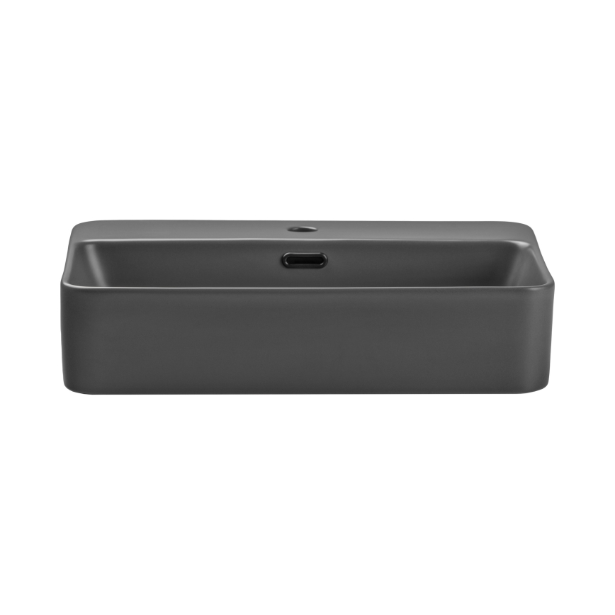 COMAD TRUST 2 MATT DARK GREY ( E-6282 ) - Νιπτήρας μπάνιου TRUST 55x38 cm κεραμικός/ματ γκρι