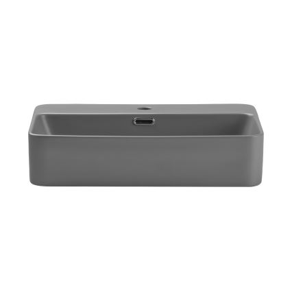 COMAD TRUST 2 MATT LIGHT GREY ( E-6282 ) - Νιπτήρας μπάνιου TRUST 55x38 cm κεραμικός/ματ γκρι