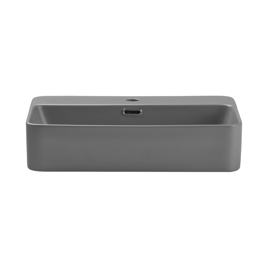 COMAD TRUST 2 MATT LIGHT GREY ( E-6282 ) - Νιπτήρας μπάνιου TRUST 55x38 cm κεραμικός/ματ γκρι