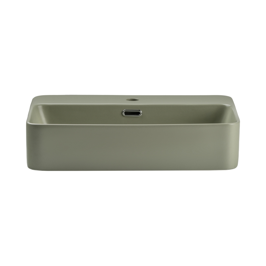 COMAD TRUST 2 OLIVER ΠΡΑΣΙΝΟ ( E-6282 ) - Νιπτήρας μπάνιου TRUST 55x38 cm κεραμικός/ματ πράσινο