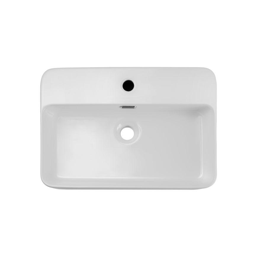 COMAD TRUST 2 WHITE ( E-6282 ) - Νιπτήρας μπάνιου TRUST 55x38 cm κεραμικός/γυαλιστερό λευκό