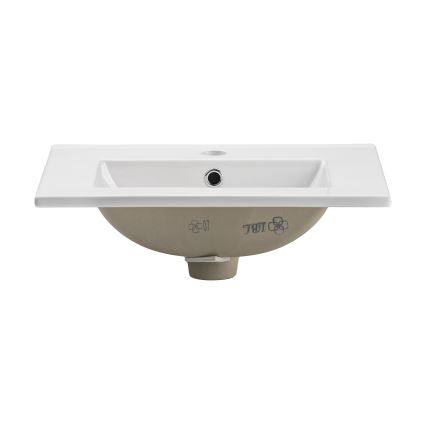 COMAD UM-2050RB DANCE 50 - Ένθετος νιπήρας μπάνιου DANCE 52x40 cm κεραμικός/γυαλιστερό λευκό