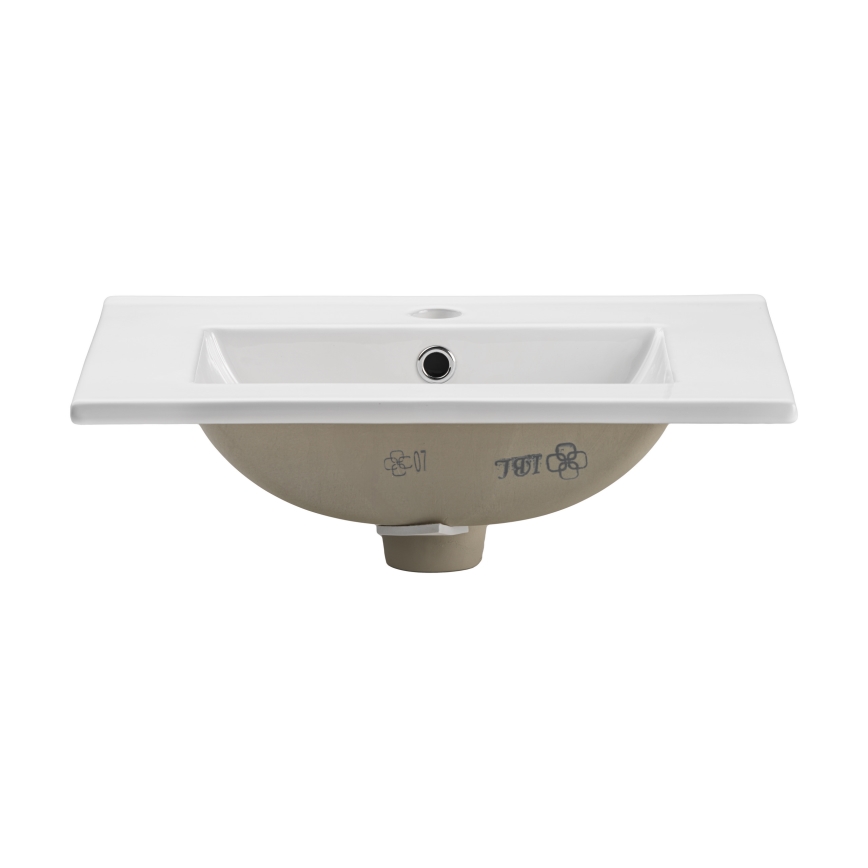 COMAD UM-2050RB DANCE 50 - Ένθετος νιπήρας μπάνιου DANCE 52x40 cm κεραμικός/γυαλιστερό λευκό