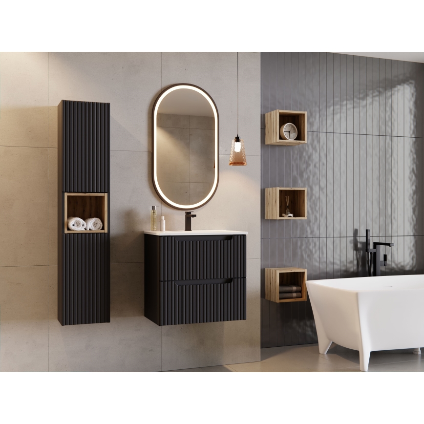 COMAD UM-2060RB DANCE 60 - Ένθετος νιπήρας μπάνιου DANCE 62x40 cm κεραμικός/γυαλιστερό λευκό