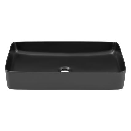 COMAD UM-6275 SLIM 60 BLACK DP - Νιπτήρας μπάνιου SLIM 61x34 cm κεραμικός/ματ μαύρο