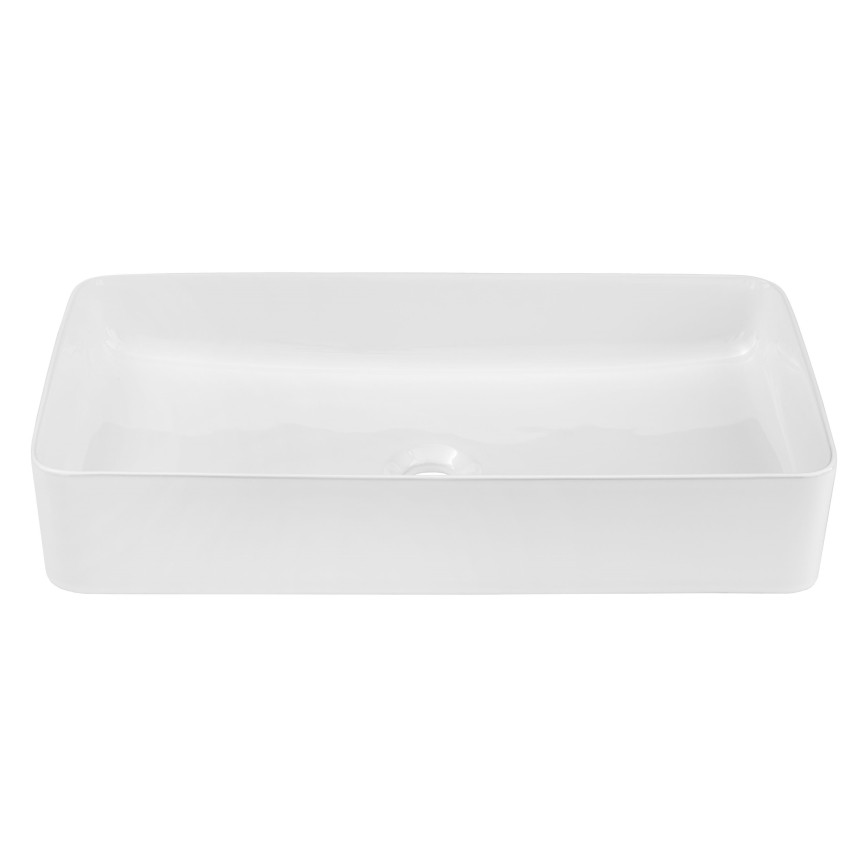 COMAD UM-6275 SLIM 60 WHITE DP - Νιπτήρας μπάνιου SLIM 61x34 cm κεραμικός/γυαλιστερό λευκό