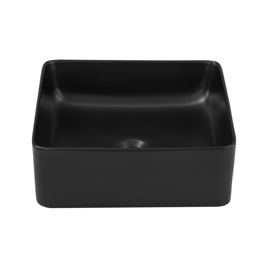 COMAD UM-6276 SLIM 40 BLACK DP - Νιπτήρας επιτραπέζιος SLIM 37x37 εκ. κεραμικός/ματ μαύρο