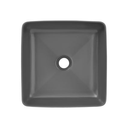 COMAD UM-6276 SLIM 40 GREY DP - Νιπτήρας μπάνιου SLIM 37x37 cm κεραμικός/ματ γκρι
