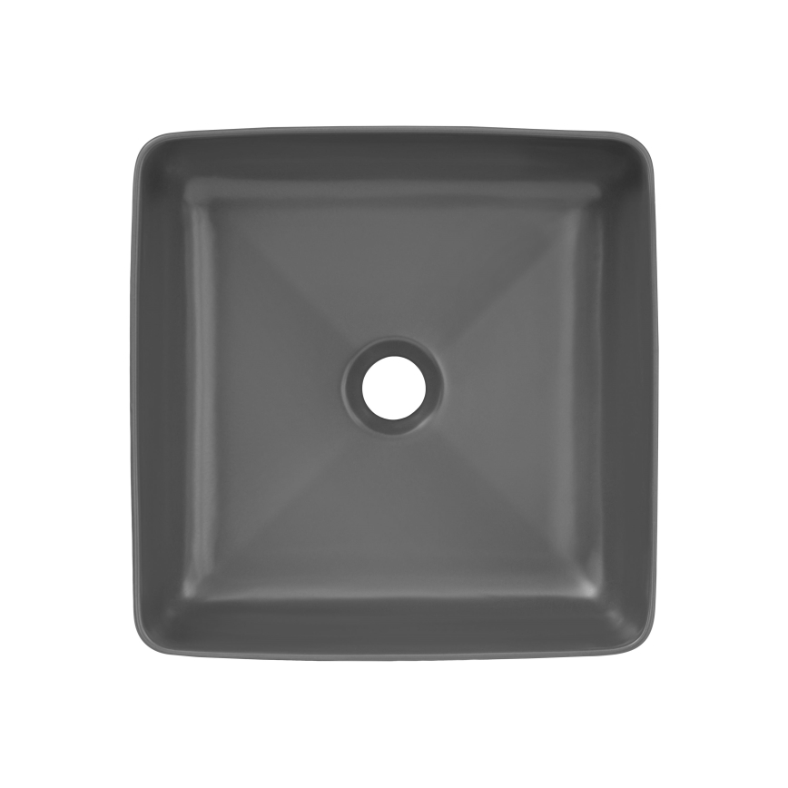 COMAD UM-6276 SLIM 40 GREY DP - Νιπτήρας μπάνιου SLIM 37x37 cm κεραμικός/ματ γκρι