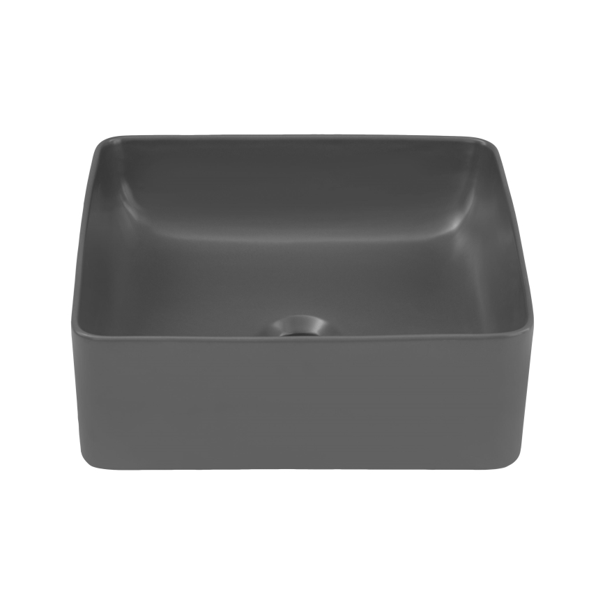 COMAD UM-6276 SLIM 40 GREY DP - Νιπτήρας μπάνιου SLIM 37x37 cm κεραμικός/ματ γκρι