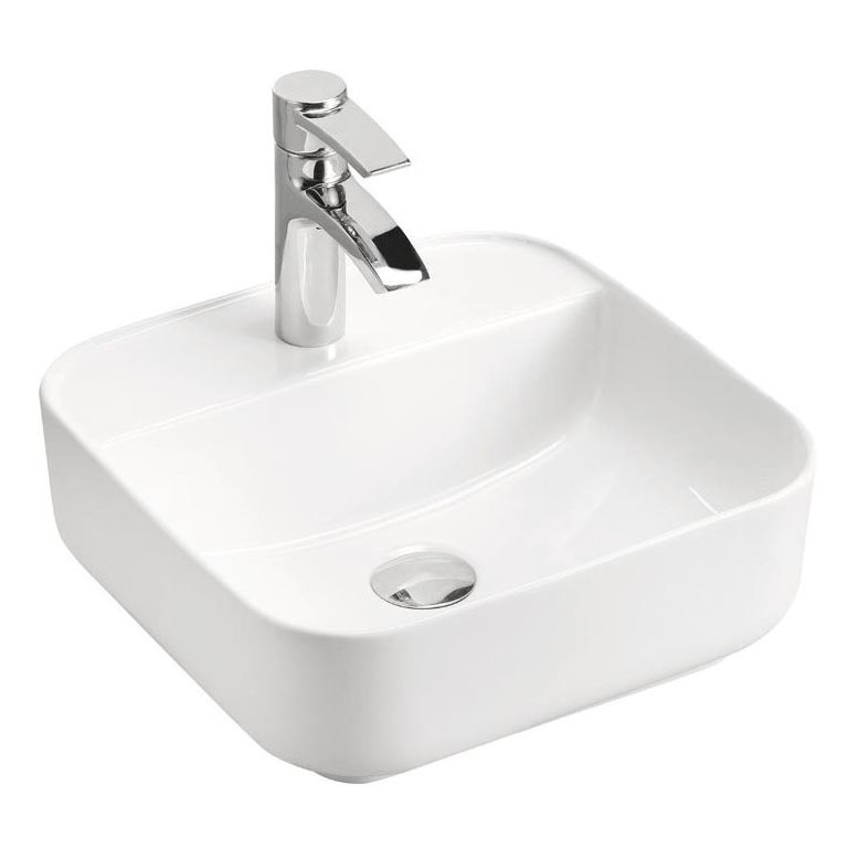 COMAD UM-6288 MAGIC 40 DP - Νιπτήρας μπάνιου MAGIC 40x40 cm κεραμικός/γυαλιστερό λευκό