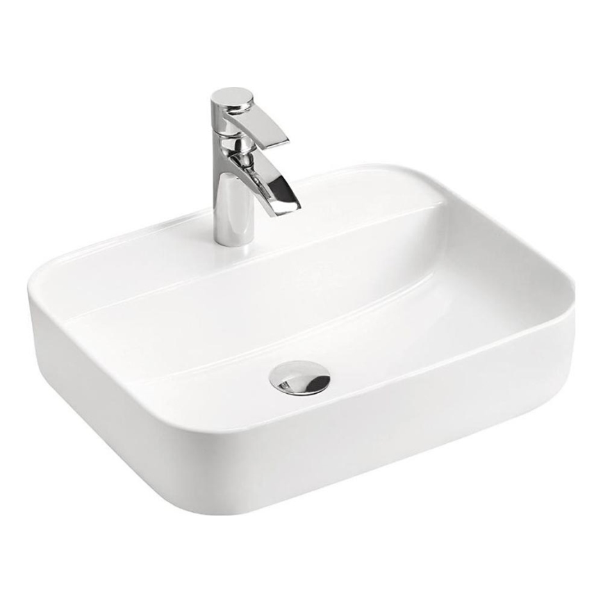 COMAD UM-6289 MAGIC 50 DP - Νιπτήρας μπάνιου MAGIC 50x40 cm κεραμικός/γυαλιστερό λευκό