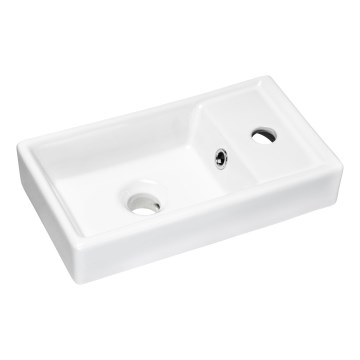 COMAD UM-VEDEA 40 - Νιπτήρας για πάγκο VEDEA 40x22 εκ. κεραμικός/γυαλιστερό λευκό
