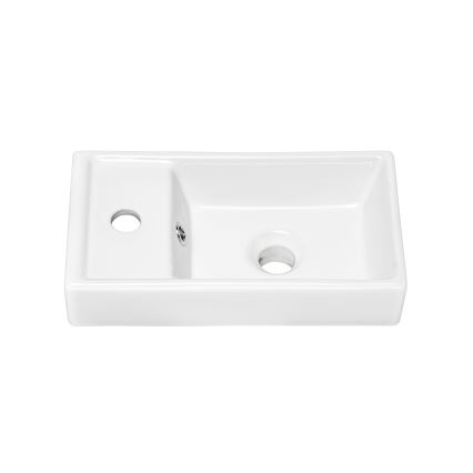 COMAD UM-VEDEA 40 - Νιπτήρας μπάνιου VEDEA 40x22 cm κεραμικός/γυαλιστερό λευκό