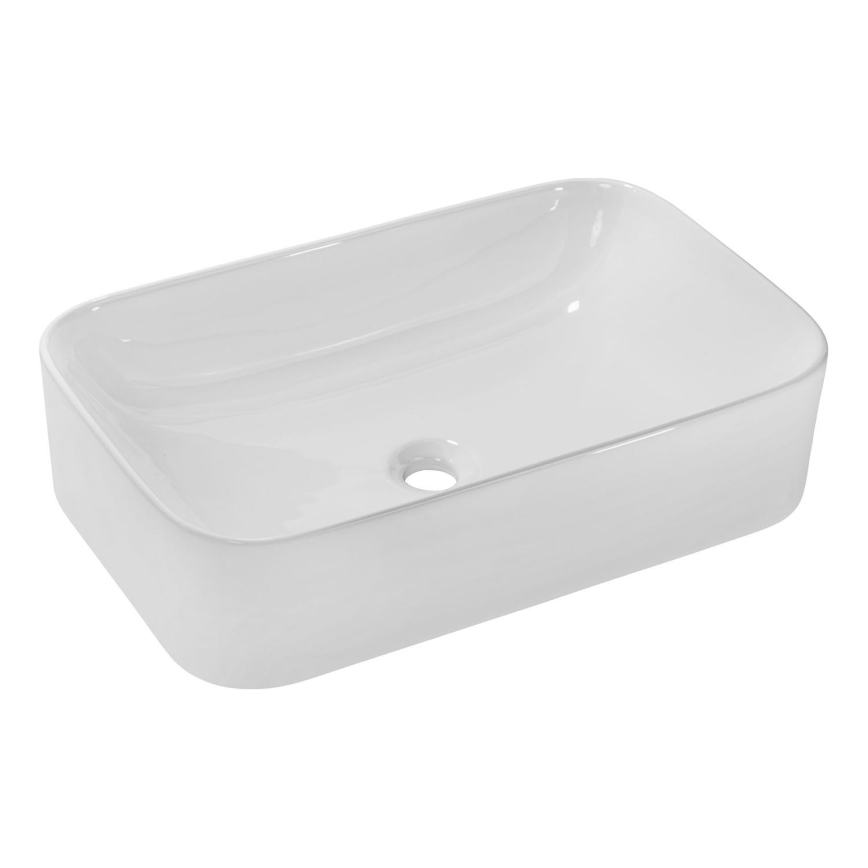 COMAD UN-KATI60-SW 7857B(60) - Νιπτήρας μπάνιου KATI 61x38 cm κεραμικός/γυαλιστερό λευκό