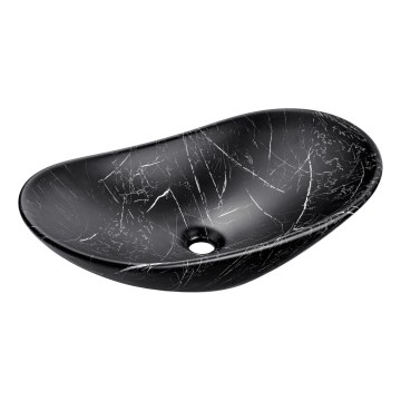 COMAD UN-LENA-MB2 - Εντοιχιζόμενο νιπτήρας LENA 61,5x36 εκ. κεραμικό/ματ μαύρο