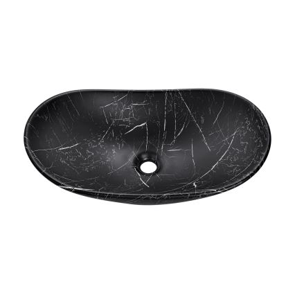 COMAD UN-LENA-MB2 - Νιπτήρας μπάνιου LENA 61,5x36 cm κεραμικός/ματ μαύρο