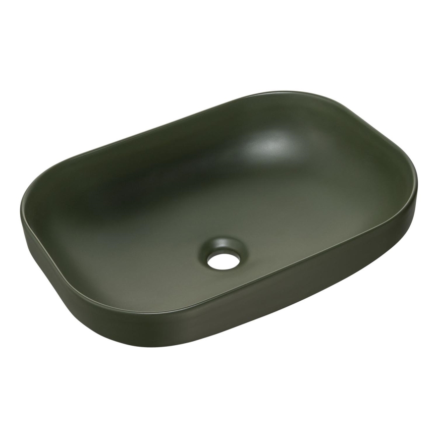COMAD UN-NELI-MFG - Νιπτήρας μπάνιου NELI 50,4x35,2 cm κεραμικός/ματ πράσινο