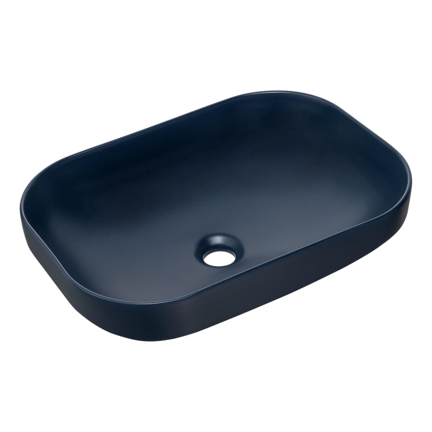 COMAD UN-NELI-MNB - Νιπτήρας μπάνιου NELI 50,4x35,2 cm κεραμικός/ματ navy μπλε
