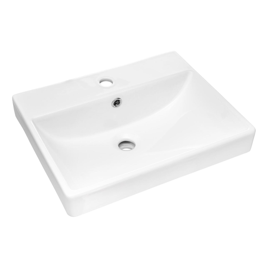 COMAD UN-RITA-GW-60 - Νιπτήρας μπάνιου RITA 60x40 cm κεραμικός/γυαλιστερό λευκό