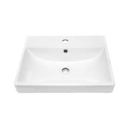COMAD UN-RITA-GW-60 - Νιπτήρας μπάνιου RITA 60x40 cm κεραμικός/γυαλιστερό λευκό