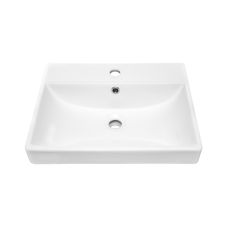 COMAD UN-RITA-GW-60 - Νιπτήρας μπάνιου RITA 60x40 cm κεραμικός/γυαλιστερό λευκό