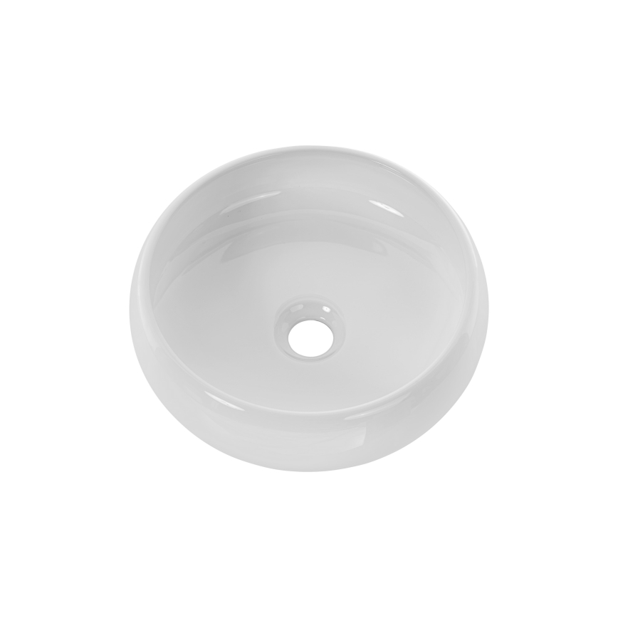 COMAD UN-WIKI-SW - Νιπτήρας επιτραπέζιος WIKI διάμετρος 36 εκ. κεραμικός/γυαλιστερό λευκό
