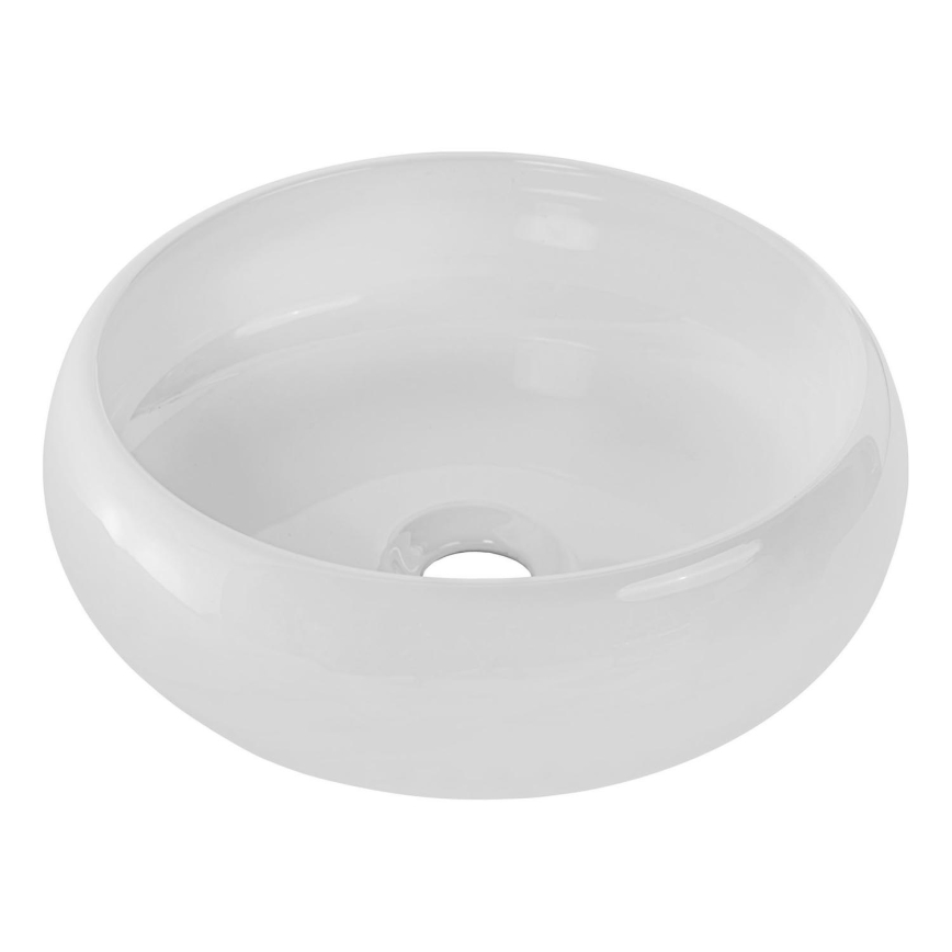 COMAD UN-WIKI-SW - Νιπτήρας επιτραπέζιος WIKI διάμετρος 36 εκ. κεραμικός/γυαλιστερό λευκό