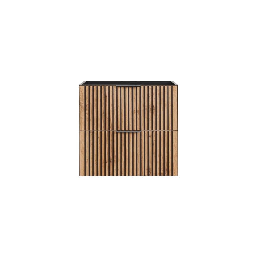 COMAD XILO BLACK WOTAN 82-60-D-2S - Ντουλάπι μπάνιου κάτω από νιπτήρα XILO 57x60,2 cm μαύρο/δρυς Wotan