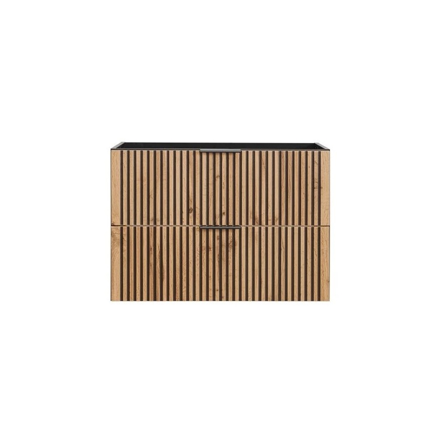 COMAD XILO BLACK WOTAN 82-80-D-2S - Ντουλάπι μπάνιου κάτω από τον νιπτήρα XILO 57x80,2 cm μαύρο/δρυς Wotan