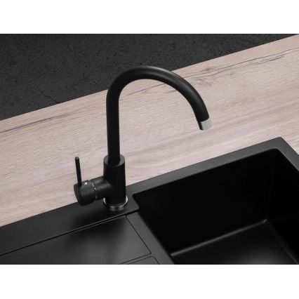 Concept BDG3334BC - Μπαταρία κουζίνας 33,5 εκ. φινίρισμα γρανίτη/μαύρο