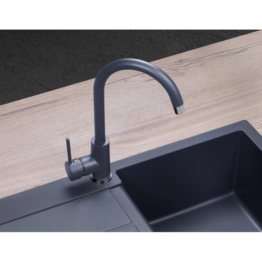 Concept BDG3334DG - Μπαταρία νεροχύτη 33,5 cm γρανίτης/σκούρο γκρι