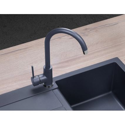 Concept BDG3334DG - Μπαταρία νεροχύτη 33,5 cm γρανίτης/σκούρο γκρι