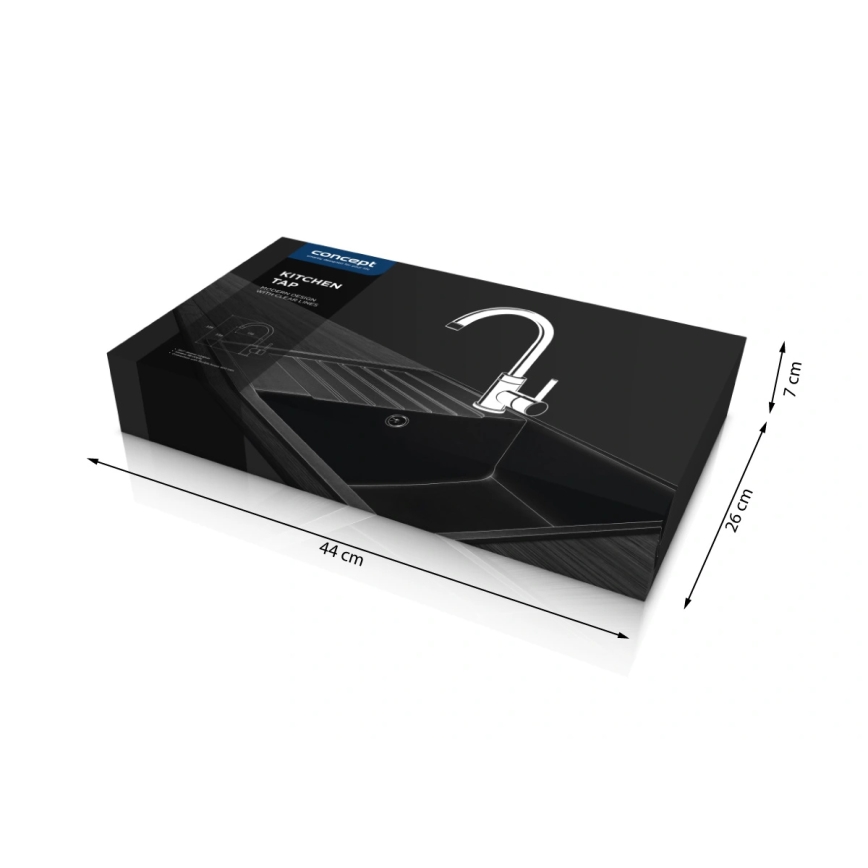 Concept BDG3334DG - Μπαταρία νεροχύτη 33,5 cm γρανίτης/σκούρο γκρι