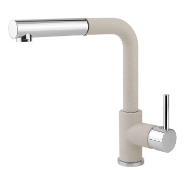 Concept BDG4527BE - Μπαταρία κουζίνας με ανασυρόμενη κεφαλή ντους 26,9 cm γρανίτης/μπεζ